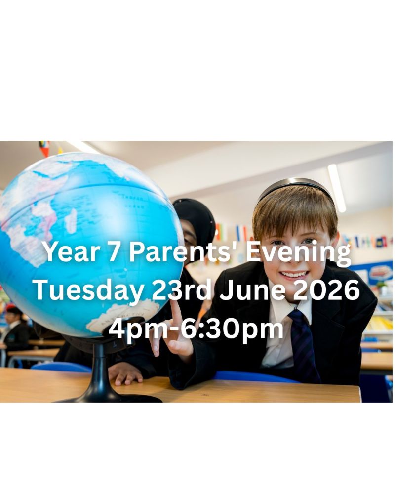 Image for the Tweet beginning: 📢 Year 7 Parents’ Evening📢

A