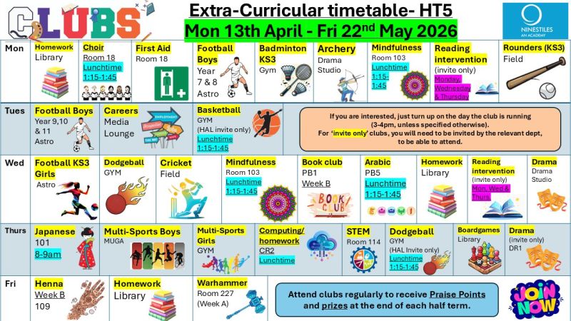 Image for the Tweet beginning: Check out the amazing extra‑curricular